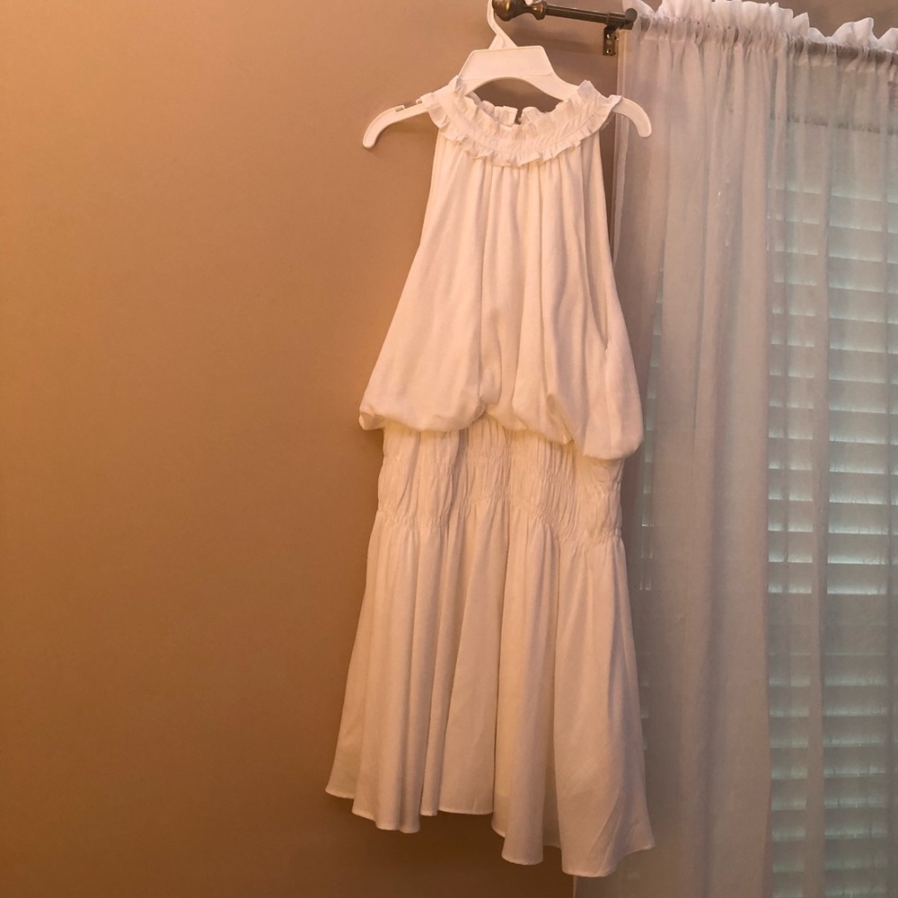 white ruffle dress!!